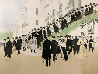 Die Tribünen-Treppe im Longchamps Jockey Club